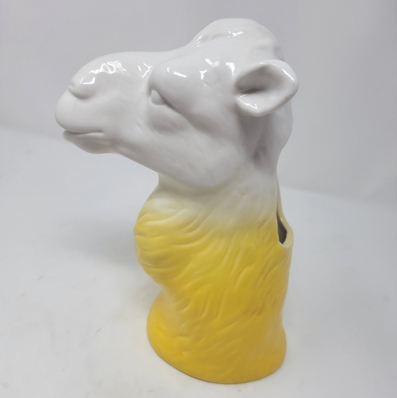 IMM Living Michael Madjus 8" Tall Camel Vase Yellow White - Picture 3 of 7